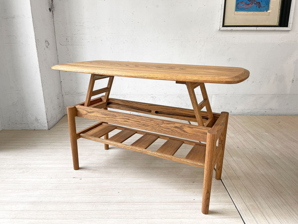 モモナチュラル Momo Natural リバーゲート RIVERGATE ローテーブル FD-LOW TABLE Sサイズ エレベーターテーブル リフトアップ 昇降機能付 中古品 買い取りしました。