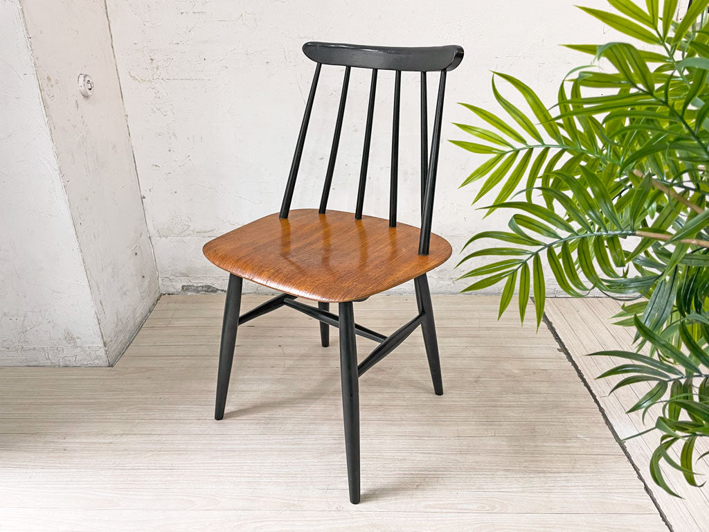 EDSBY VERKEN ファネットチェア Fanett chair イルマリ・タピオヴァーラ ダイニングチェア チーク材座面 ブラックペイント スウェーデン製 北欧ビンテージ 中古品 買い取りしました。