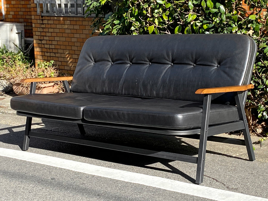 アクメファニチャー ACME Furniture グランビュー GRANDVIEW SOFA 2P ソファ ブラック オイルレザー ～馴染む無骨さ～