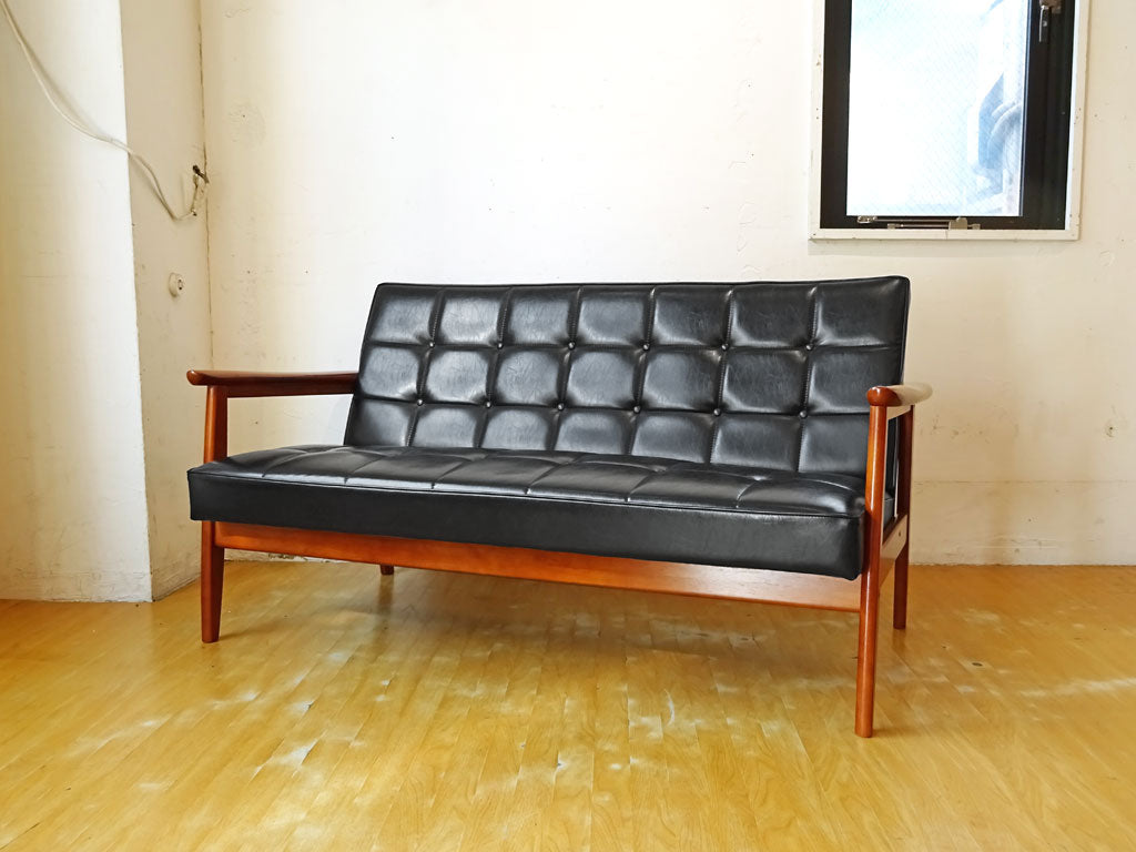 カリモク60 Kチェア 2シーター 2P Sofa スタンダードブラック ジャパニーズミッドセンチュリー 中古品 買い取りしました。