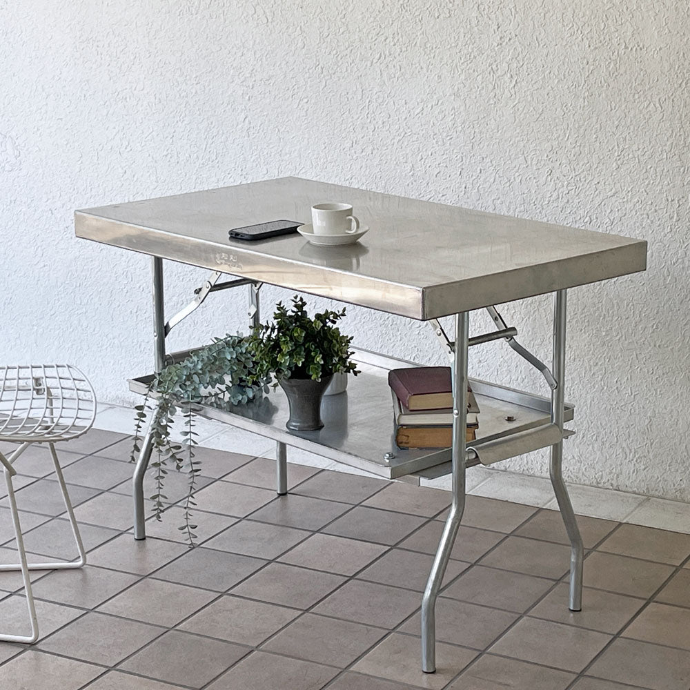  【用賀店】ピットパル PIT PAL アルミ ワークテーブル ALUMINIUM WORK TABLE Sサイズ ワークデスク W106cm 別売りシェルフ付き パシフィックファニチャーサービス取扱 定価124,300円 買取させていただきました。