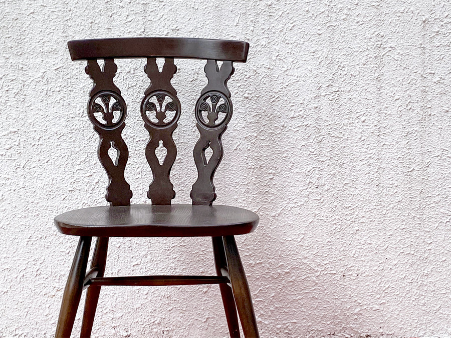 アーコール Ercol ビンテージ ダイニングチェア シスルバック ホイールバック エルム材 ～繊細な経年美～