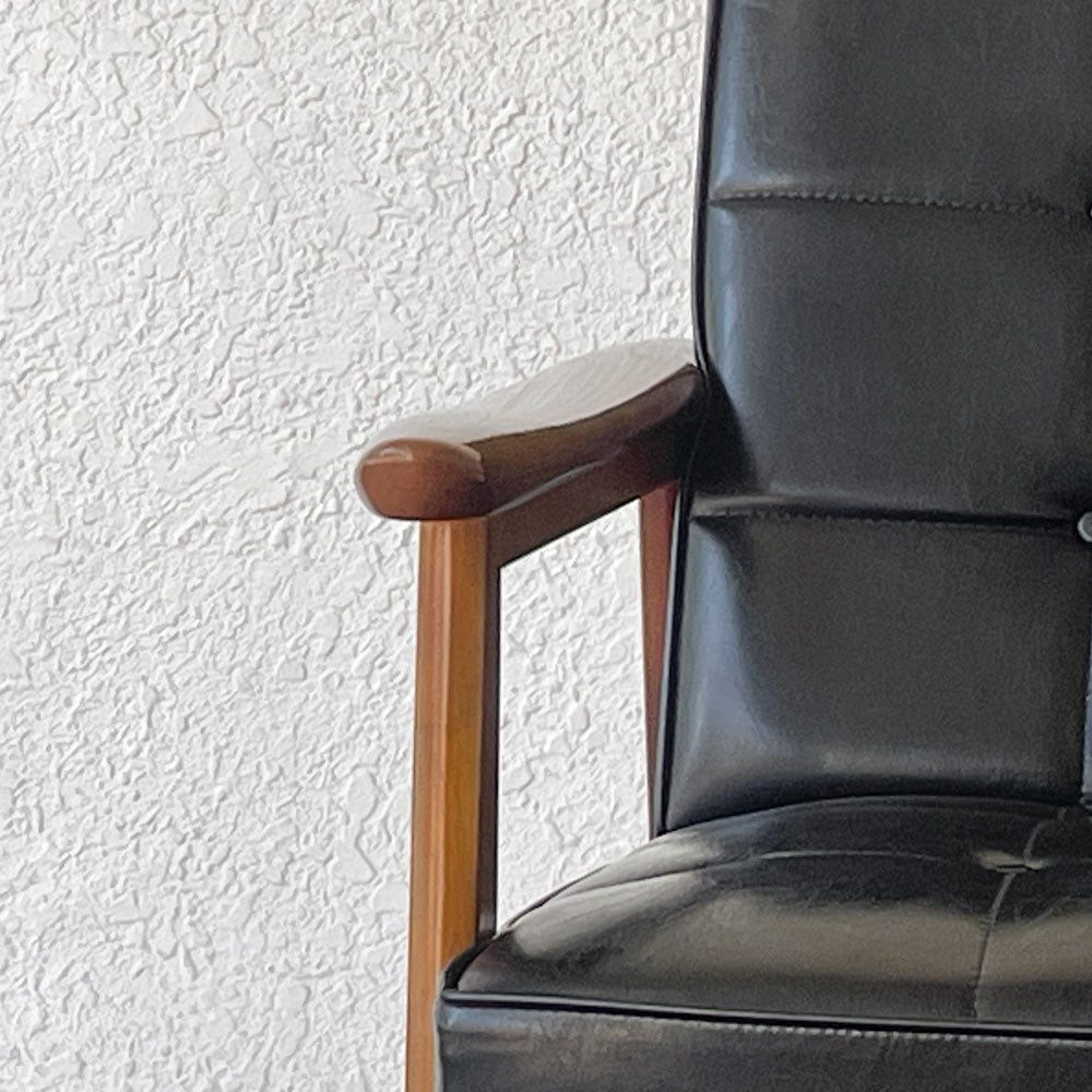 カリモク60 karimoku60 Kチェア 1シーター ソファ スタンダードブラック 60's レトロモダン ミッドセンチュリーデザイン　～日本を支えたロングデザイン～