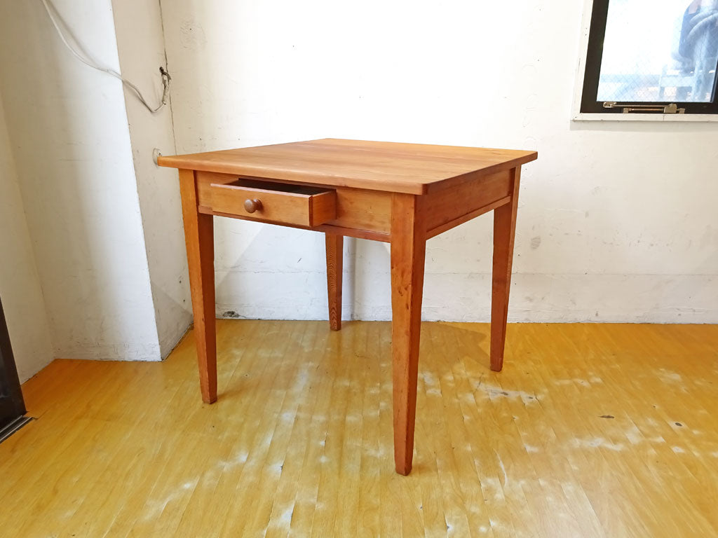 サザビー SAZABY 購入 パイン材 ダイニングテーブル ドロワー付 カントリースタイル 木製ワックス仕上 中古品 買い取りしました。