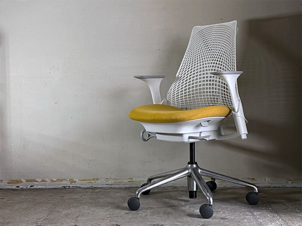 ハーマンミラー Herman Miller セイルチェア SAYL Chair イエロー デスクチェア イヴ・ベアール スタジオホワイト ～吊り、張るチェア～