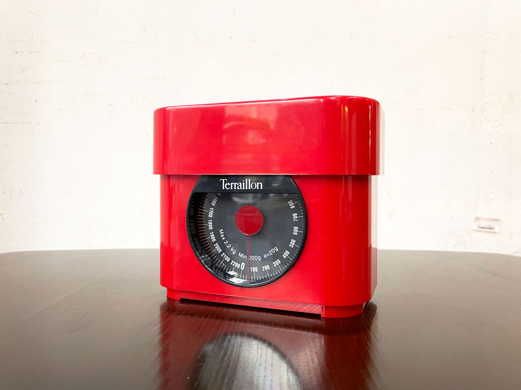 テライヨン Terrallion BA-22 アナログキッチンスケール 計量器 はかり 軽量皿付き レッド フランス 中古品 買い取りしました。