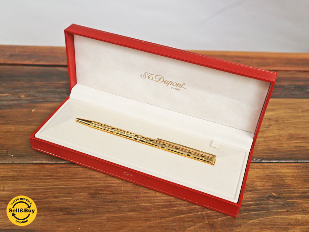 S.T.Dupont デュポン ボールペン ゴールド 箱付き 廃番 　中古品  買い取りしました。