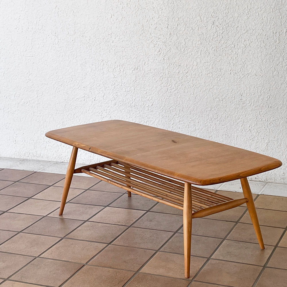  【用賀店】アーコール ercol 1459 ウィンザー コーヒーテーブル windsor coffee table エルム材 ブルーラベル 60's UKビンテージ vintage 英国家具 希少 買取させていただきました。