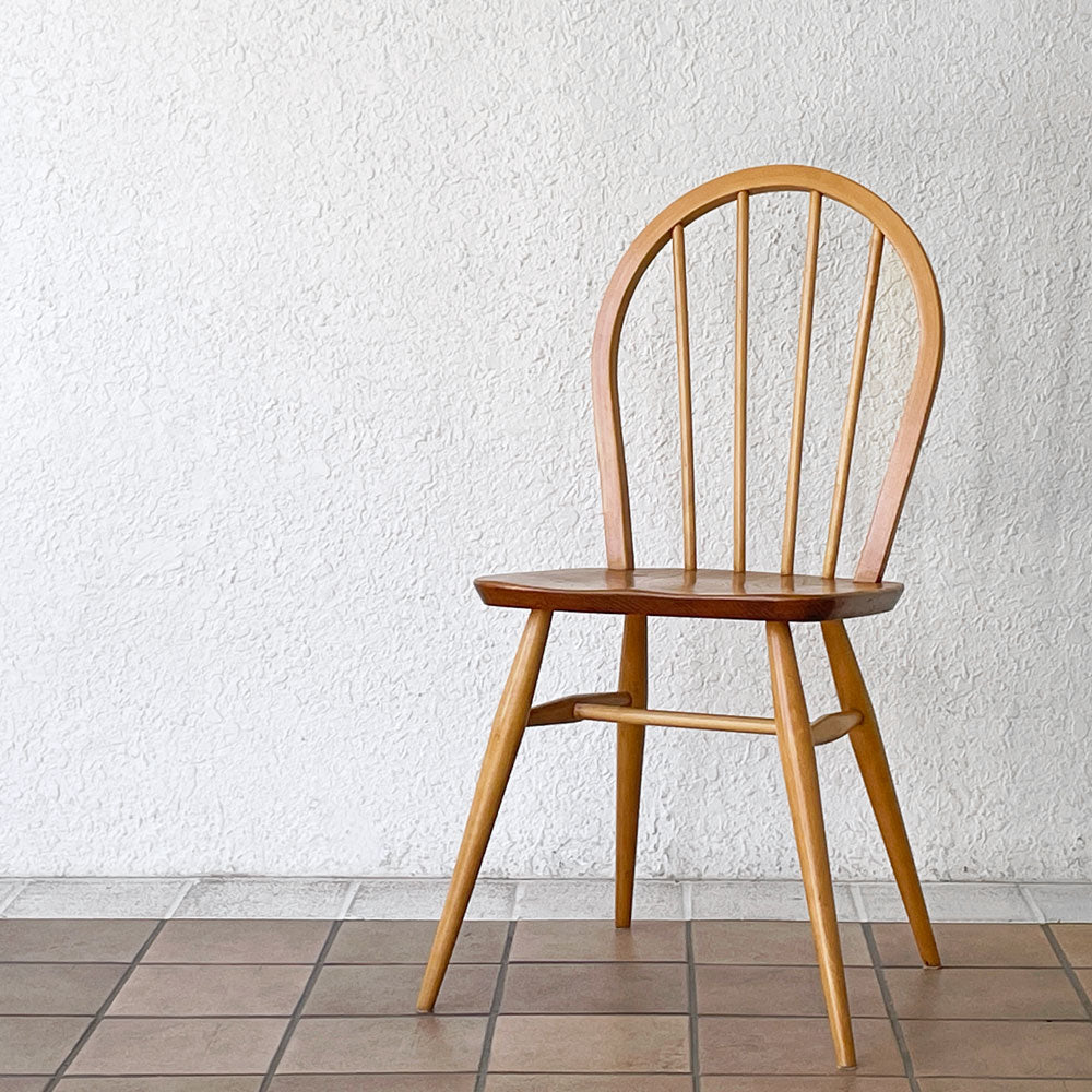  【用賀店】アーコール Ercol フープバックチェア ダイニングチェア スポークバック エルム材 ブルーラベル 60's UKビンテージ vintage 英国家具 希少 買取させていただきました。