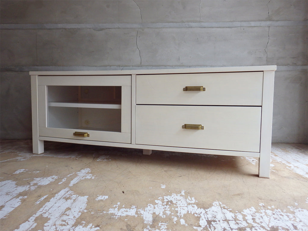 モモナチュラル momo natural シエル CIELE テレビ台 AVボード W120cm パイン材 ホワイト 中古品 買い取りしました。