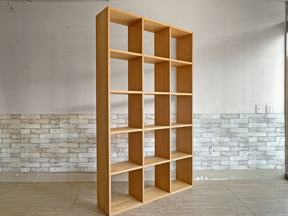 無印良品 MUJI オーク材 スタッキングシェルフ 5段3列 ナチュラル シンプルデザイン 定価￥39,900- 中古品 買い取りしました。
