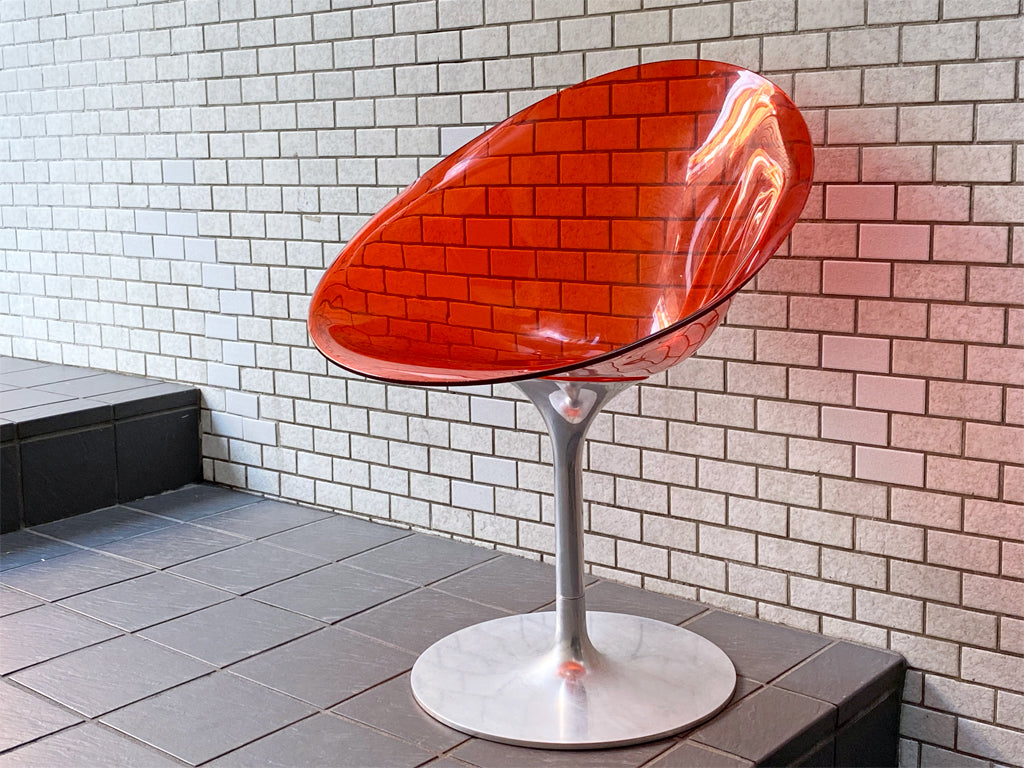 カルテル Kartell エロエス ERO S ダイニングチェア レッド 1本脚 回転式 ラウンドベース フィリップ・スタルク スペースエイジ イタリ 中古品 買い取りしました。