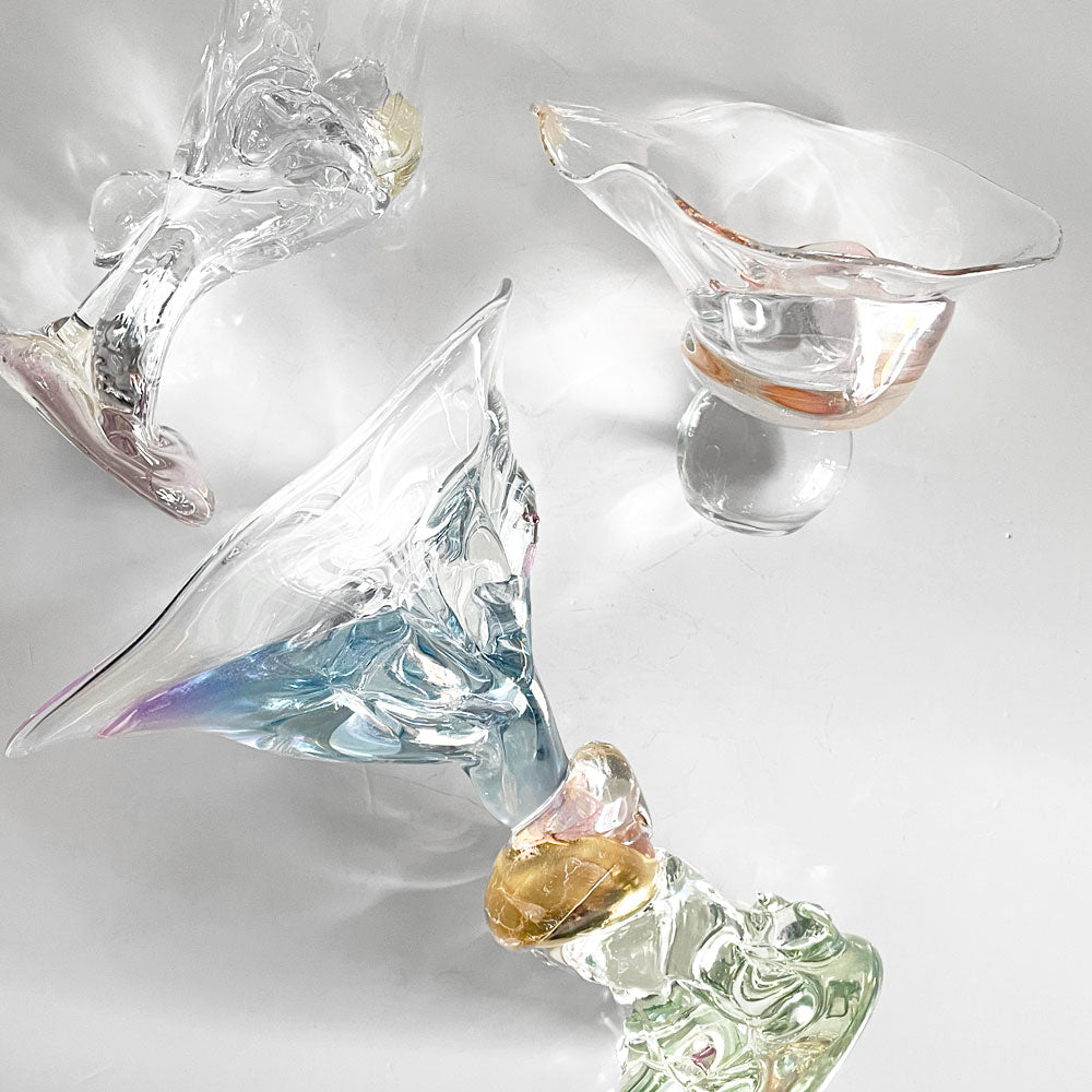 河内あさこ ASAKO KAWACHI 吹きガラス オブジェ 現代作家 ～ 熱の記憶から生まれる、幻想的なゆらぎ。 ～