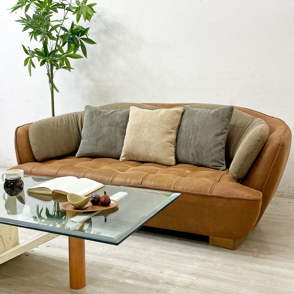 クラッシュゲート CRASH GATE コンフォーム COMFORM オピアム OPIUM 2.5シーター ソファ レザーテックス 展示品 美品 ～ 焼きたてのパンのようなソファ ～