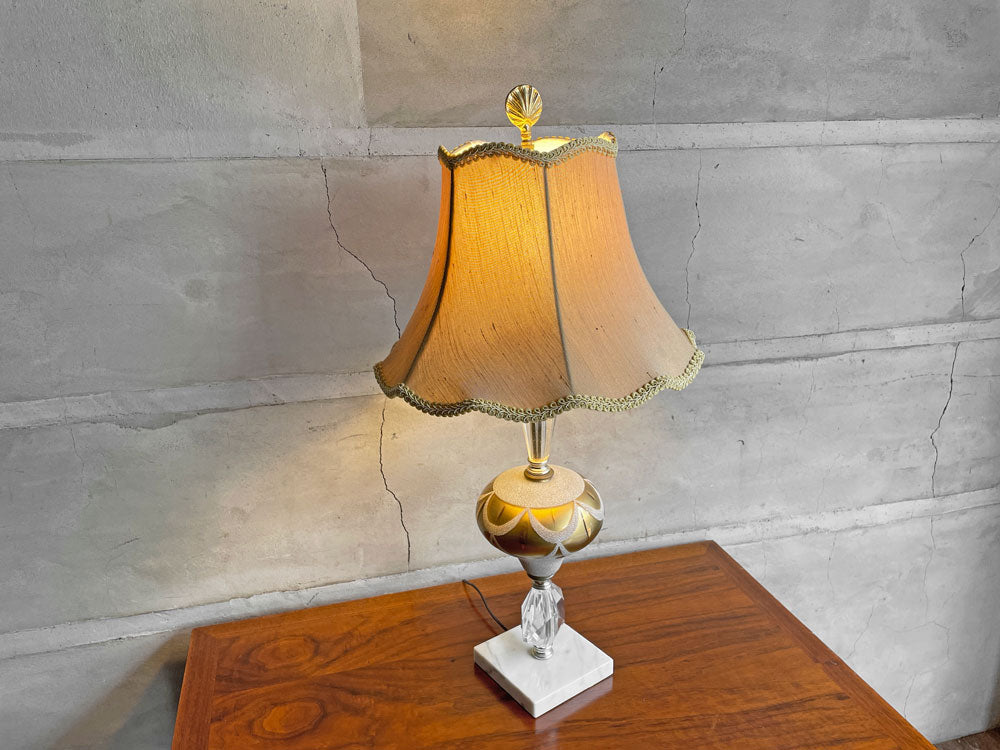 ジャーマンビンテージ German Vintage テーブルランプ アールデコ クリスタルガラス 大理石 クラシカル ドイツ  中古品 買い取りしました。