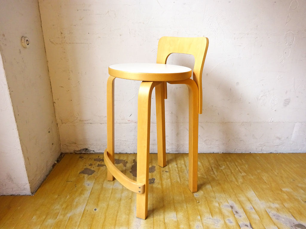 アルテック artek ハイチェア K65 HIGH CHAIR K65 バーチ材 ホワイトラミネート アルヴァ・アアルト フィンランド 北欧家具 A 下北沢店 中古品 買い取りしました。