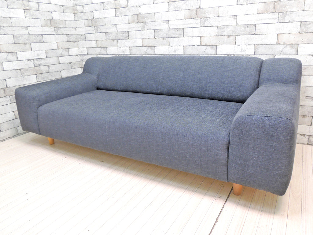 イデー IDEE プレジール PLAISIR 3人掛け ソファ ネイビー ファブリック ローバック  中古品 買い取りしました。