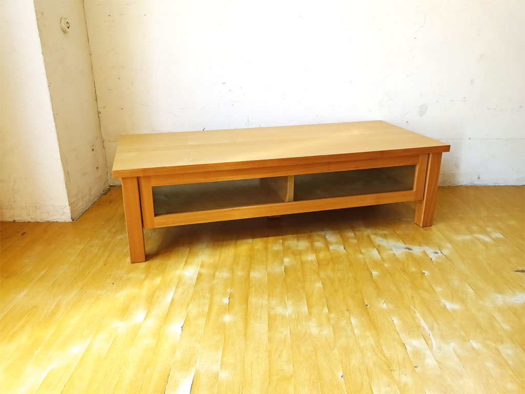 無印良品 MUJI タモ材 AVボード ローボード w109 フラップ扉 シンプルデザイン ナチュラル 中古品 買い取りしました。