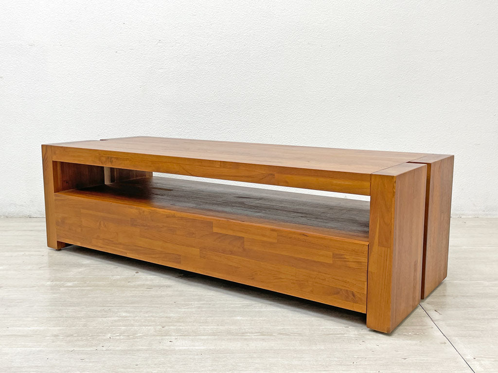 スキャンティーク SCANTEAK アトス ATHOS TVボード AVボード チーク無垢材 W120cm ドロワー付 モダンデザイン 中古品 買い取りしました。