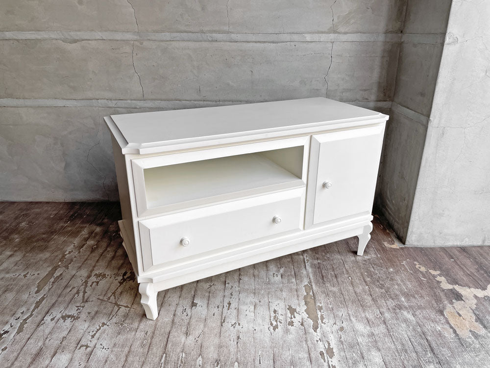 フランフラン Francfranc ファム FEMME テレビボード AVボード ロータイプ ホワイト 廃盤 定価￥49,500- 買い取りしました。