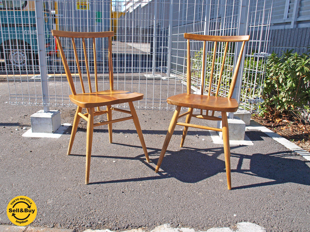 アーコール Ercol スティックバックチェア エルム材 英国 UKビンテージ 買い取りしました。下北沢店 出張買取もお任せ下さい。