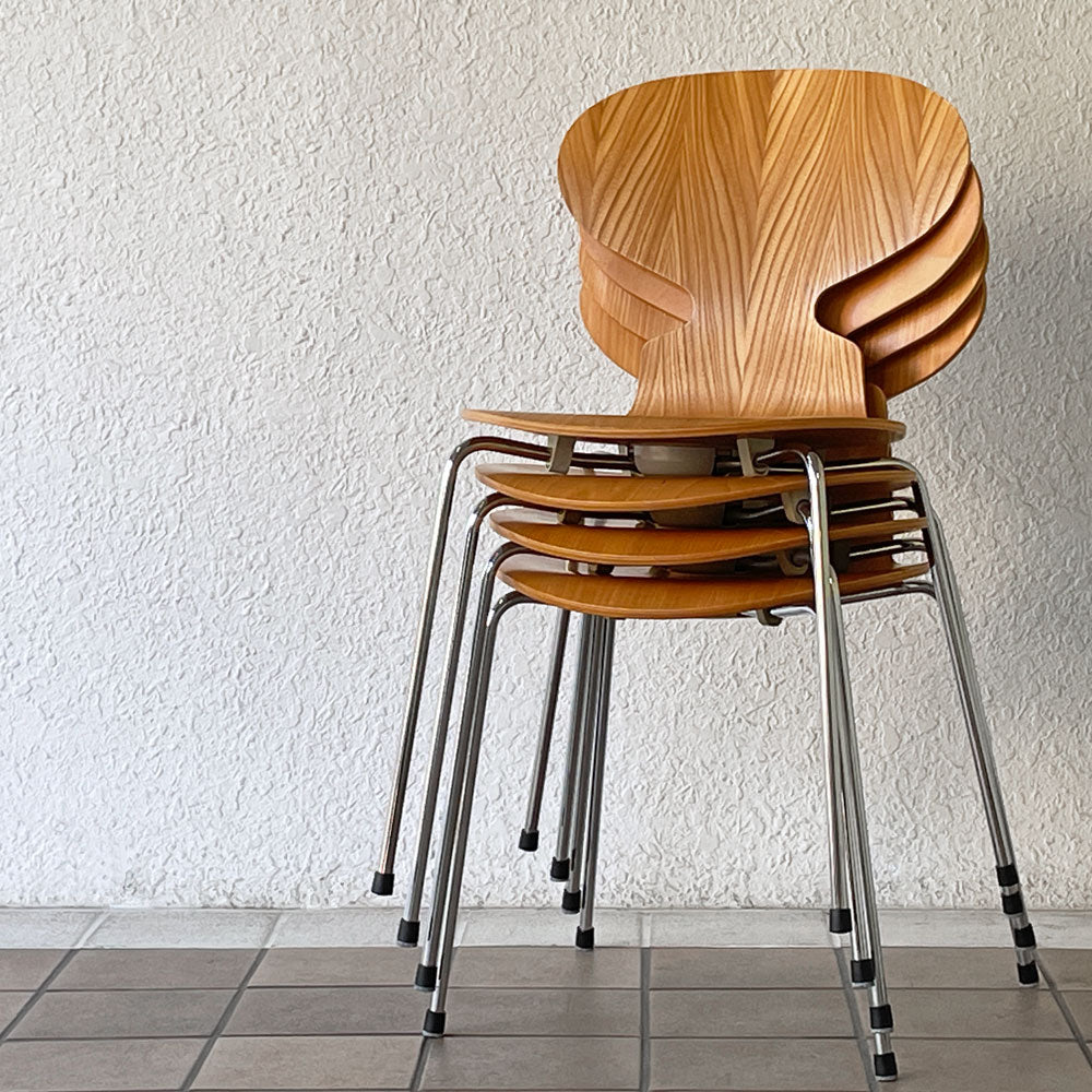  【用賀店】フリッツハンセン Fritz Hansen アントチェア 4本脚  アルネ・ヤコブセン 北欧家具 エルム＆ナチュラルビーチ ラッカー 3脚 買取させていただきました。