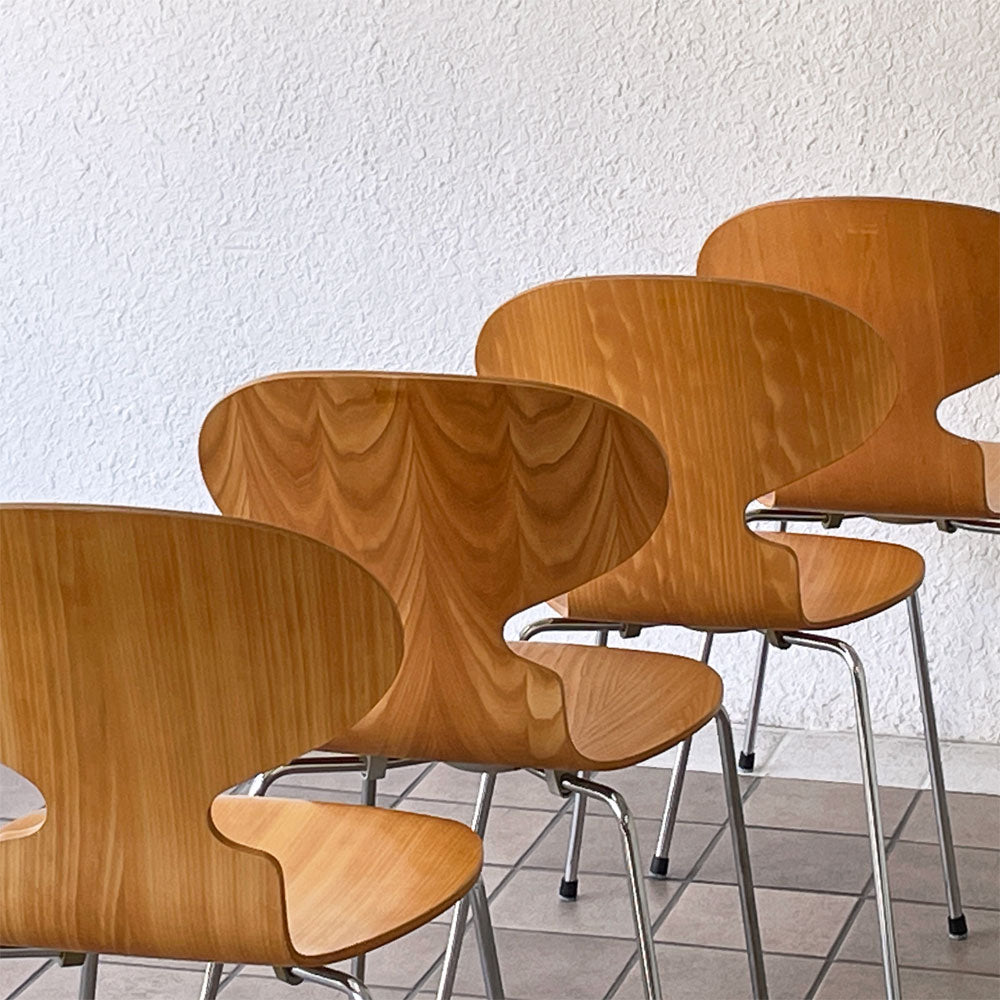 フリッツハンセン Fritz Hansen アントチェア 4本脚 エルム＆ナチュラルビーチ ラッカー  アルネ・ヤコブセン 北欧家具 ～間違いさがし～