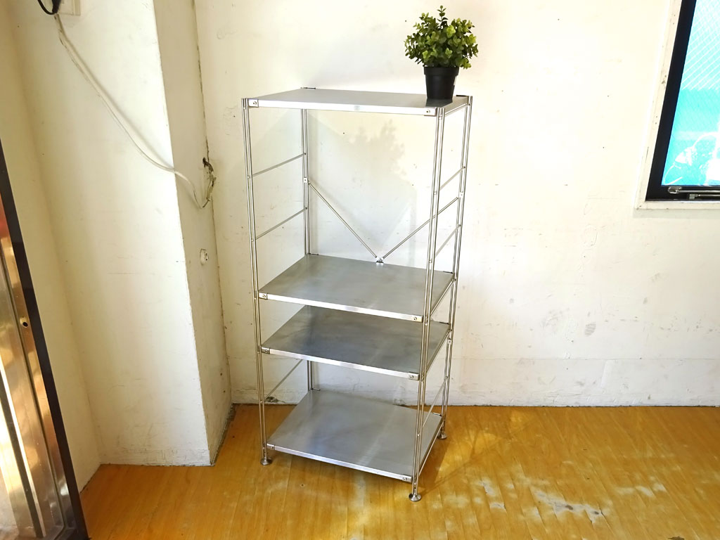 無印良品 MUJI ステンレス ユニット シェルフ S-SUS スリム 幅56cm × 高さ 120cm 4段 中古品 買い取りしました。