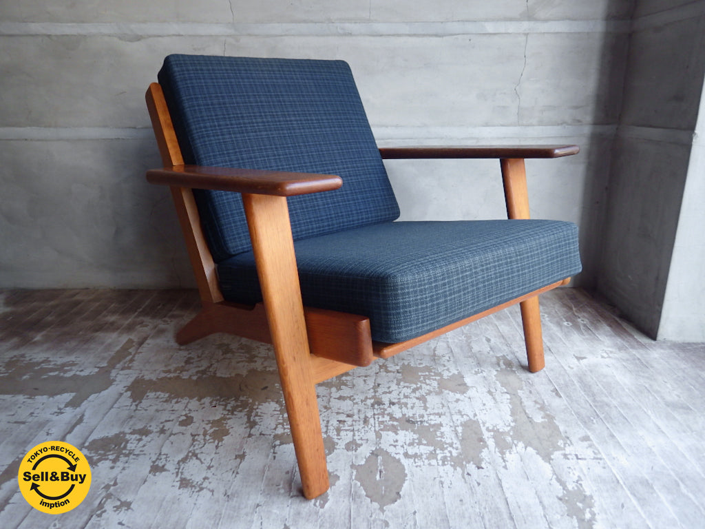 ゲタマ GETAMA ビンテージ オーク材 GE290 1Pソファ アーム ラウンジチェア Hans J.Wegner ハンス・J・ウェグナー　中古品 買い取りしました。学芸大学店 出張買取もお任せ下さい。