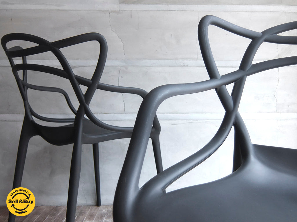 カルテル Kartell マスターズ チェア Masters ブラック 2脚セット フィリップスタルク Pilippe Starck デザイン  ～敬意から生まれたデザインチェア～ 【 買取と販売とレンタルのお店 】