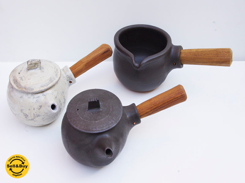 馬場勝文 チーク材取っ手付き 急須2点＆ミルクパン 中古品 買い取りしました。祖師谷大蔵店 出張買取もお任せ下さい。