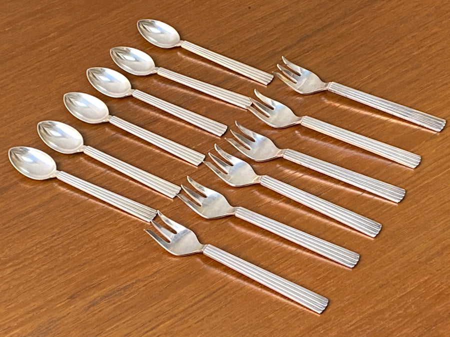 ジョージ ジェンセン BERNADOTTE ティースプーンS ケーキフォーク シルバー 銀 　中古品 買い取りしました。