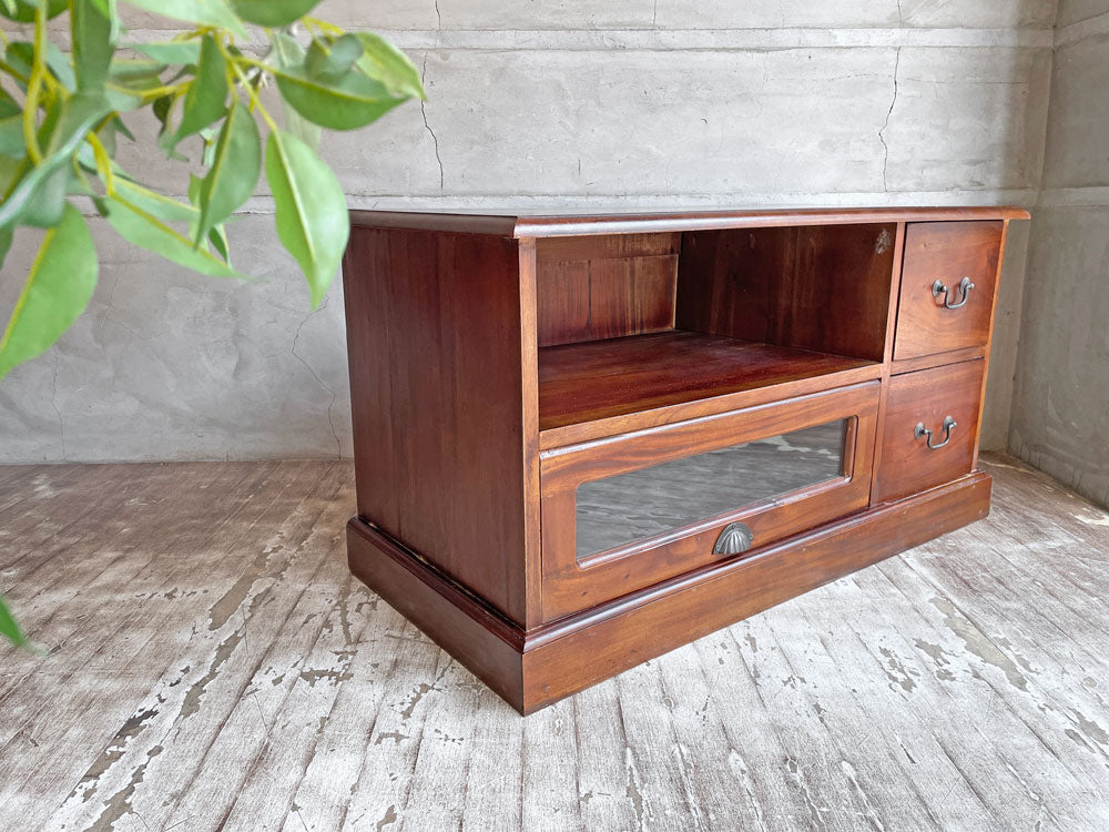 ビーカンパニー B-COMPANY AVボード TVボード マホガニー無垢材 アンティーク調 廃番 中古品 買い取りしました。