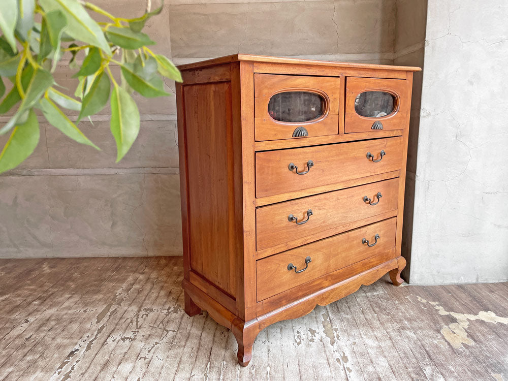 ビーカンパニー B-COMPANY 5ドロワー チェスト キャビネット アジアンチーク無垢材 W95cm アンティーク調 中古品 買い取りしました。