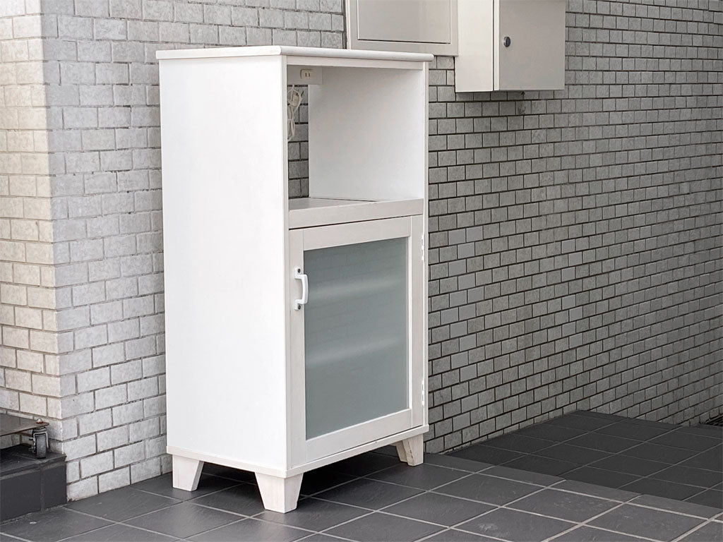 モモナチュラル Momo natural ランド LAND パイン材 レンジスタンド キャビネット 食器棚 レンジ台 フレンチカントリースタイル ■ 中古品 買い取りしました。