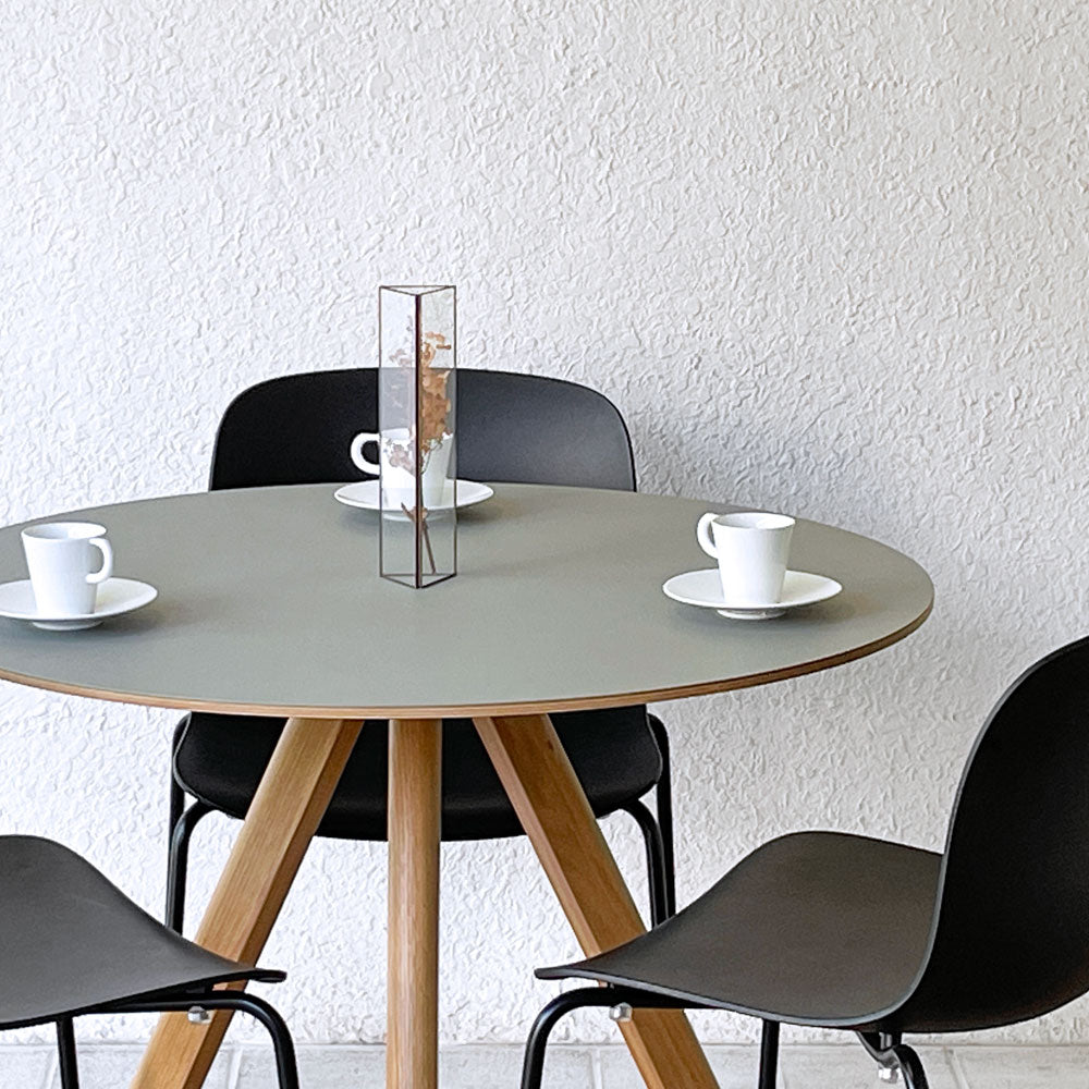 ヘイ HAY CPH 20 ラウンドテーブル ダイニングテーブル グレー リノリウム Φ90 デンマーク 北欧家具 ロナン＆エルワン・ブルレック～心地よい、丸い日常～