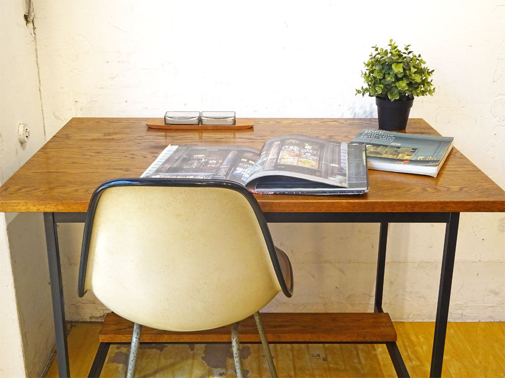 スタンダードトレード Standard trade ミーティングテーブル Meeting Table ナラ無垢材 Oak×鉄脚 ～ ホームオフィスやテレワークに最適なデスク