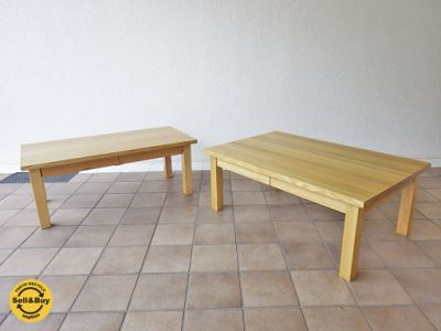 無印良品 MUJI / タモ材 ローテーブル 引出し付き ～THE無印！ナチュラルでシンプルなデザイン【買取と販売とレンタルのお店】
