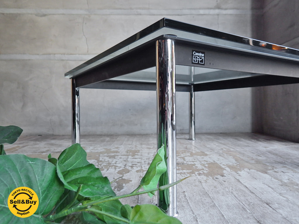 カッシーナ Cassina LC10-P ガラス リビング センターテーブル ローテーブル ル・コルビュジエ デザイン  ～近代的なニュートラルデザイン～ 【 買取と販売とレンタルのお店 】