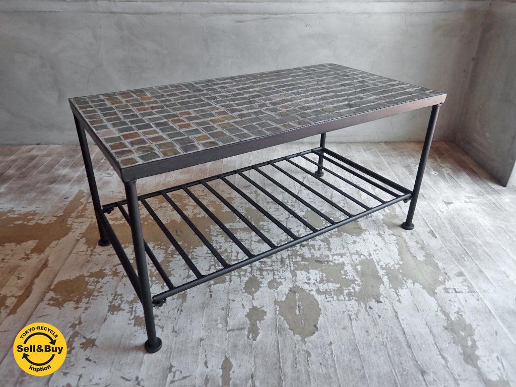 タイルトップ アイアン ローテーブル リビング センターテーブル 　中古品 買い取りしました。学芸大学店 出張買取もお任せ下さい。