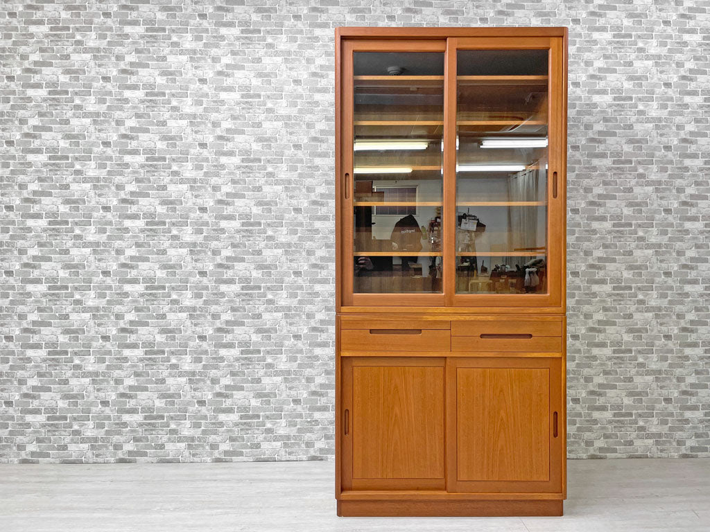 日田工芸 Hita Craft チーク材 カップボード 食器棚 W90cm ベロ付 昭和レトロ ジャパンビンテージ 北欧スタイル  中古品 買い取りしました。