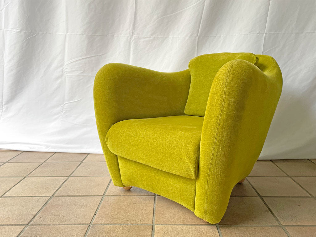 イデー IDEE ミニミラーアームチェア MINI MILLER ARM CHAIR 一人掛けソファ パーソナルチェア シングルソファ ファブリック ライムグリーン 中古品 買い取りしました。