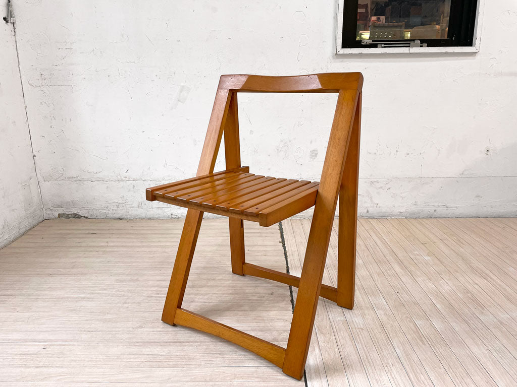 イタリアンビンテージ Italian Vintage トリエステ Trieste フォールディングチェア ビーチ材 Aldo Jacober デザイン 中古品 買い取りしました。