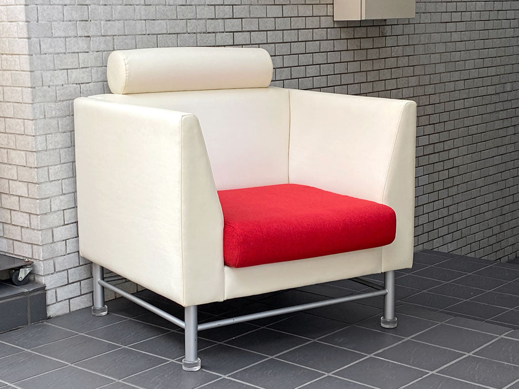 ノル Knoll イーストサイド ソファ Eastside Sofa 一人掛け エットーレ・ソットサス Ettore Sottsass マハラム生地 レッド 中古品 買い取りしました。
