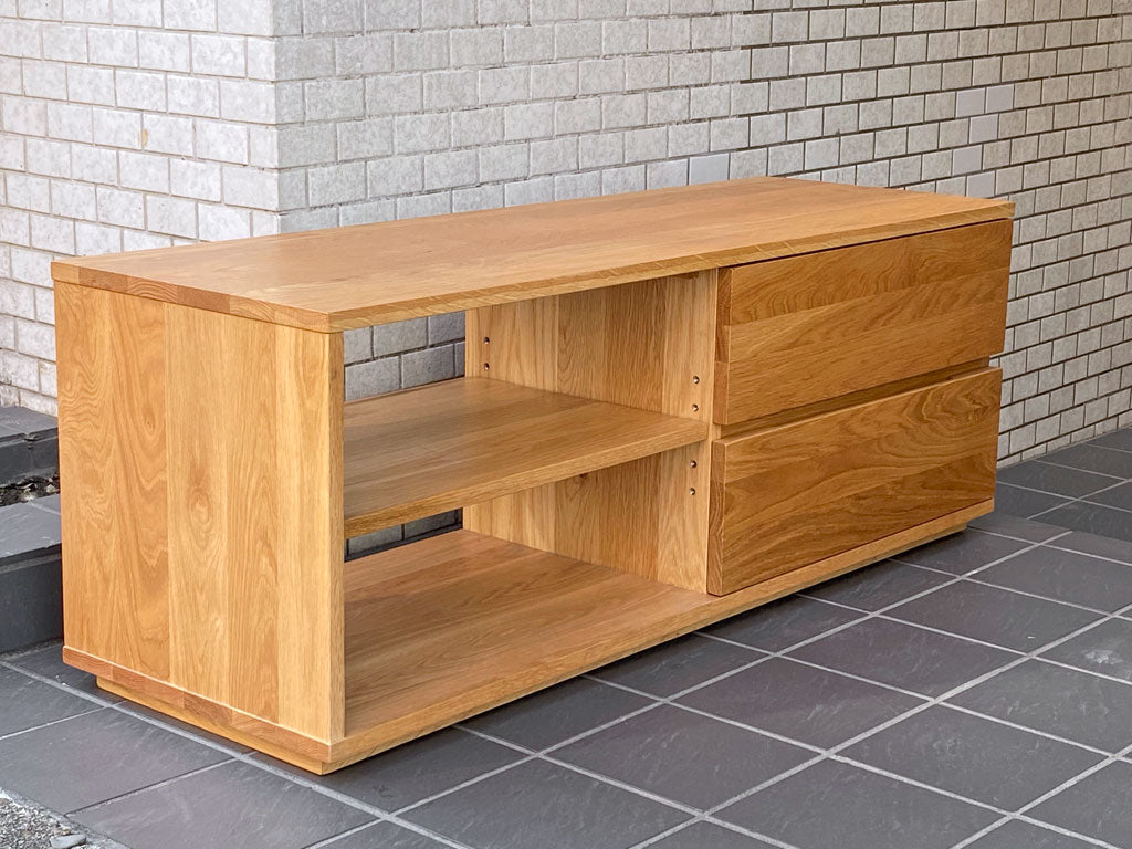 無印良品 MUJI オーク無垢材 AVボード AVラック 抽斗2杯 W120 ナチュラル 中古品 買い取りしました。