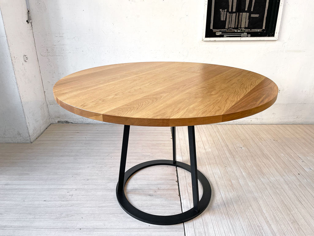 ルームアートマツイ Room art Matsui RAMセレクト MS2 ダイニングテーブル オーク無垢材×スチール オイルフィニッシュ ナチュラルモダン 定価 ￥378,400- 中古品 買い取りしました。