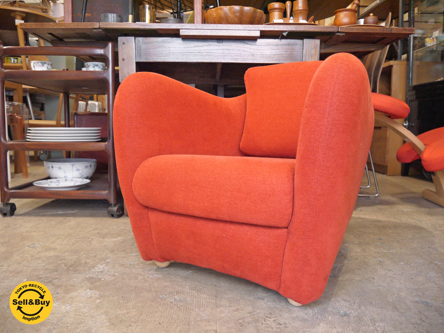 イデー IDEE ミニミラーアームチェア MINI MILLER ARM CHAIR 一人掛けソファ レッド　中古品 買い取りしました！ 自由が丘店 出張買取もお任せください。