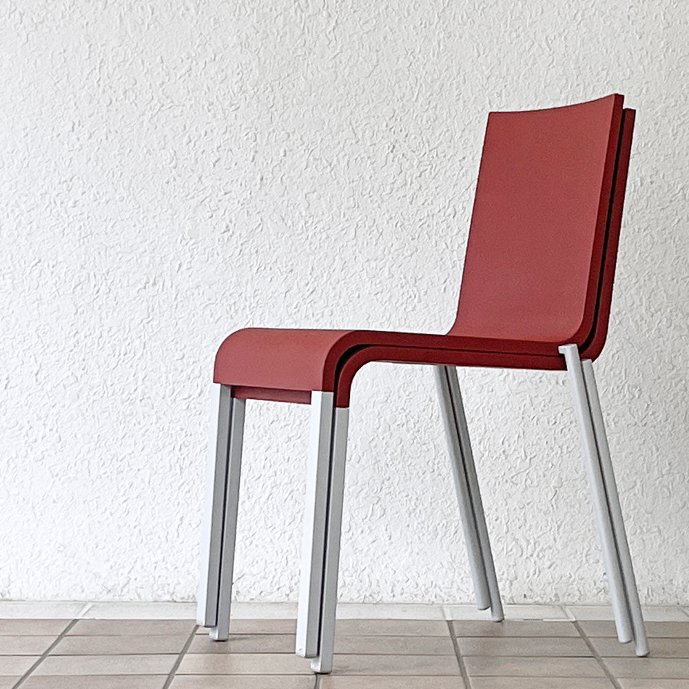 【用賀店】ヴィトラ vitra. ゼロスリー .03 ダイニングチェア スタッキングチェア マールテン・ヴァン・セーヴェレン Maarten Van Severen レッド A&B 計2脚 買取させていただきました。