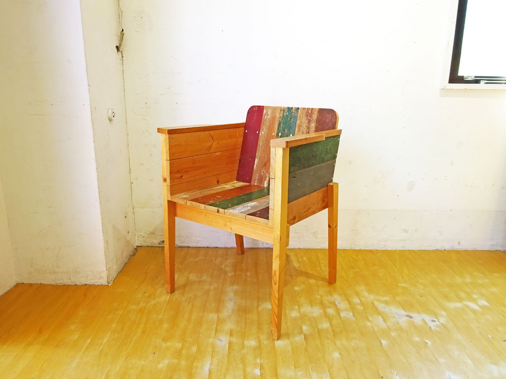 ピート・ヘイン・イーク Piet Hein Eek スクラップウッド アームチェア Scrapwood Armchair オランダ CIBONE取扱 定価9.9万 中古品 買い取りしました。