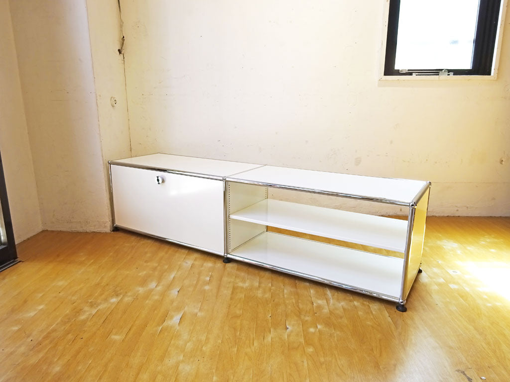 USMモジュラーファニチャー USMハラー USM Haller ローボード 2列1段 ホワイト モダン テレビボード オフィス家具 中古品 買い取りしました。